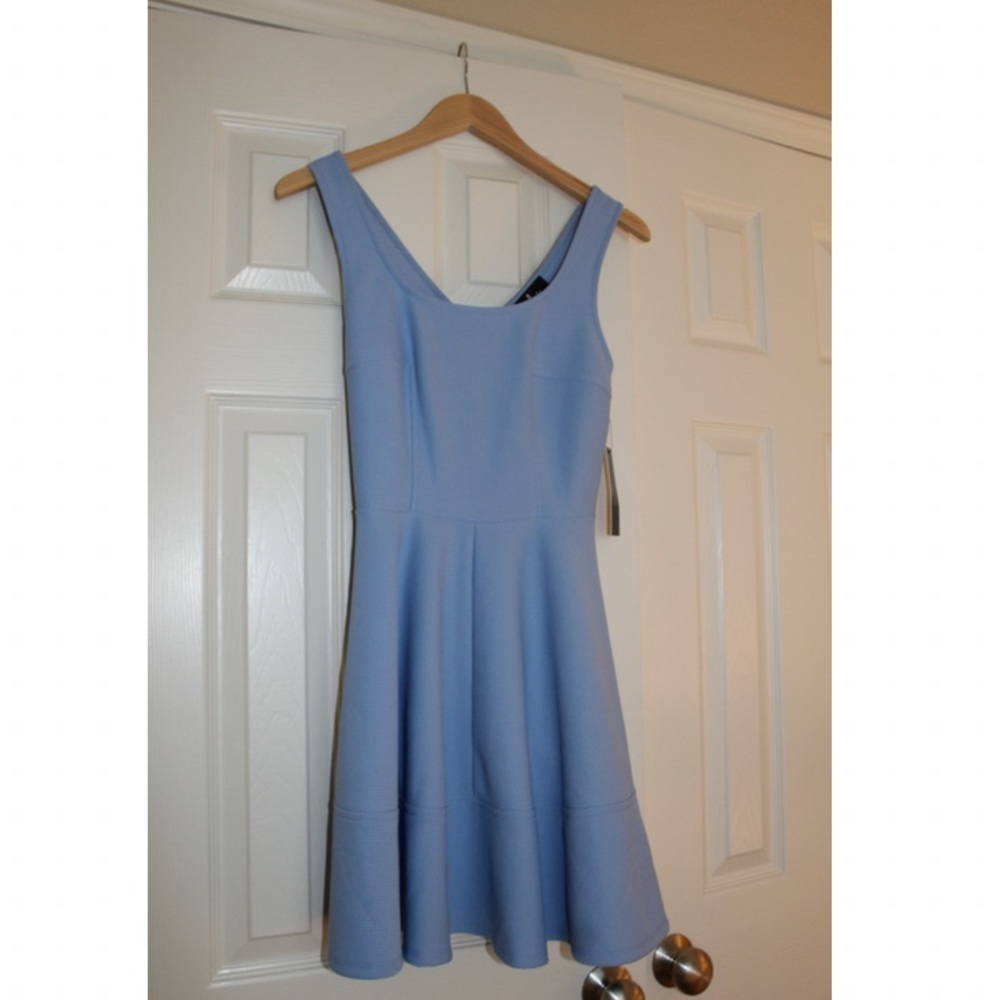 Lulu’s Periwinkle Fit and Flare Dress